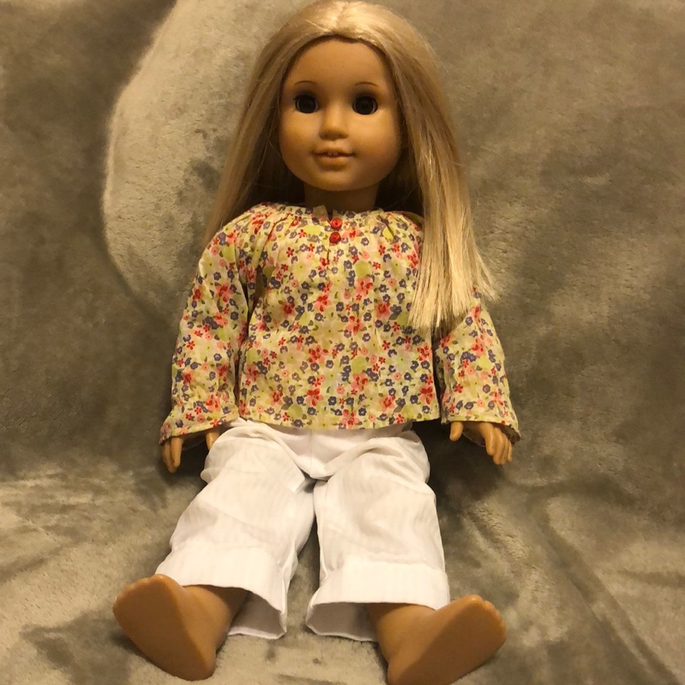 American girl doll Julie 18” doll USED